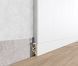 Aluminium flush-mounted skirting board 80mm (silver)