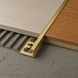 L-shaped profile made of natural brass for 8 mm coatings