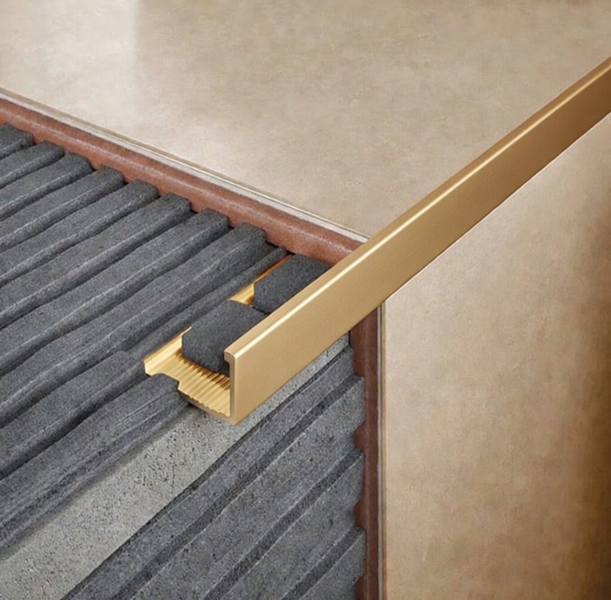 Decorative L-profile, natural brass (12.5mm)