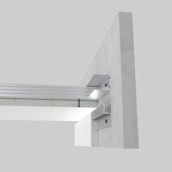 Shadow gap profile LHV10 with LED lighting (black)
