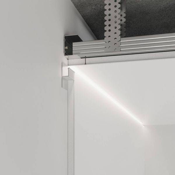 Shadow gap profile LHV10 with LED lighting (black)
