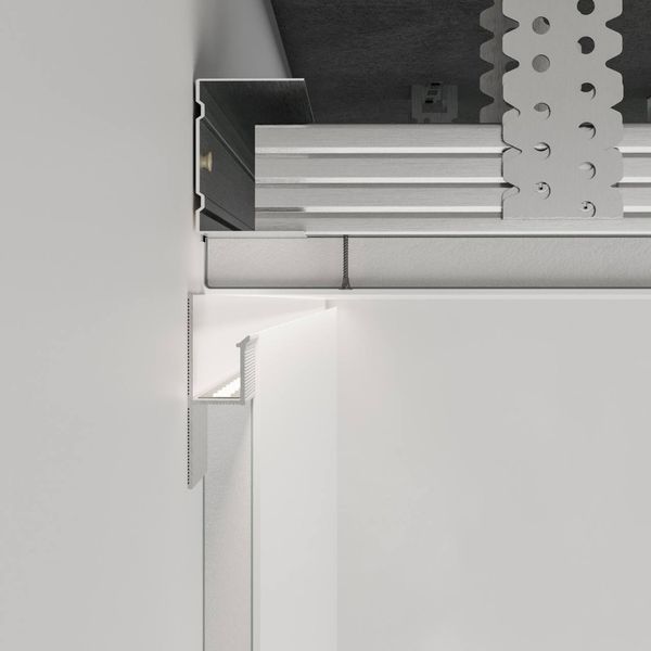 Shadow gap profile LHV10 with LED lighting (black)