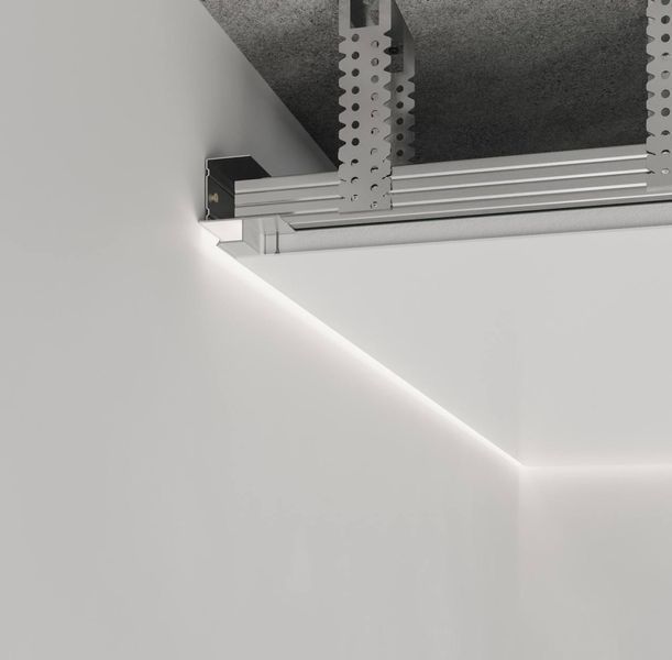 Shadow gap profile LHV10 with LED lighting (black)