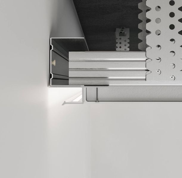 Shadow gap profile LHV10 with LED lighting (black)