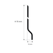 Flexible Foamed PVC Skirting Board 70 mm (white)