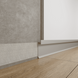Aluminium flush-mounted skirting board 80mm (mill finish)