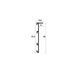Aluminium flush-mounted skirting board for GCR12 60mm (silver)