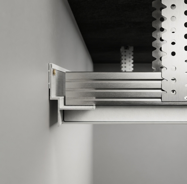 Aluminium ceiling shadow-gap profile AST5 (black)