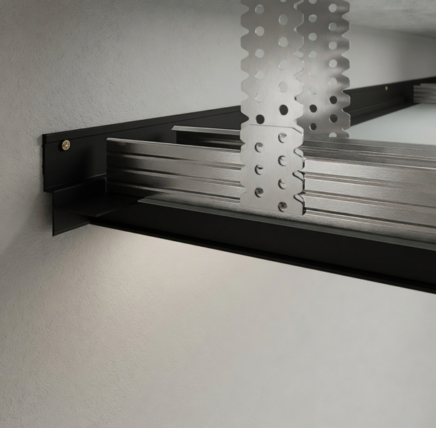 Aluminium ceiling shadow-gap profile AST5 (black)
