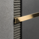 Brass U-shaped profile 25 mm, polished brass