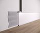 Aluminium flush-mounted skirting board 100mm with LED channel (RAL)