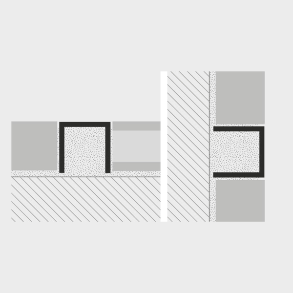 Латунный П-образный профиль PCLOB 10&times;10 мм, латунь бронза (патина) PCLOB10 фото