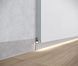 Aluminium flush-mounted skirting board 30mm with LED channel (mill finish)