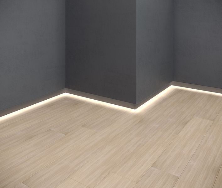 Плинтус скрытого монтажа 30 мм с LED-подсветкой (RAL) ASPL130 фото