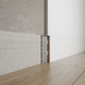 Aluminium flush-mounted skirting board for GCR12 91mm (white)