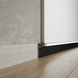 Aluminium flush-mounted skirting board 40mm with LED channel (black)