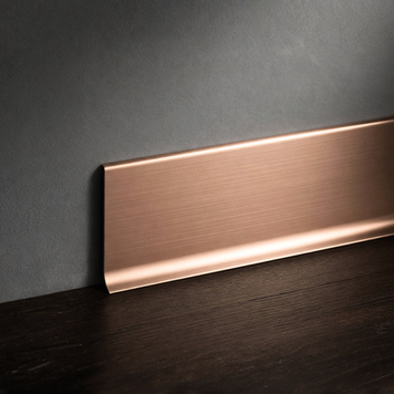 Італійський алюмінієвий плінтус Progress Profiles BTRS Satin Copper 60 мм BT фото