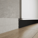 Aluminium flush-mounted skirting board 60mm with LED channel (black)