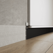 Aluminium flush-mounted skirting board 60mm with LED channel (black)