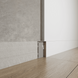 Aluminium flush-mounted skirting board 60mm (black)