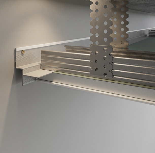 Aluminium ceiling shadow-gap profile AST10 (mill finish)