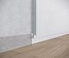 Aluminium flush-mounted skirting board 30mm with LED channel (white)