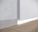 Aluminium flush-mounted skirting board 30mm with LED channel (white)