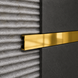 Decorative aluminium profile PLTPBO 25 mm for wall panels and tiles, polished gold