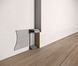 Aluminium flush-mounted skirting board 35mm with LED channel (white)