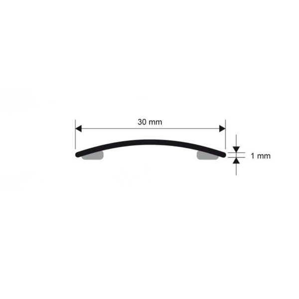 Self-adhesive stainless steel decorative strip 30 mm