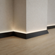 Aluminum LED Micro Skirting Board MPA302 25 mm (black)