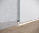 Aluminium flush-mounted skirting board 20mm with LED channel (mill finish)