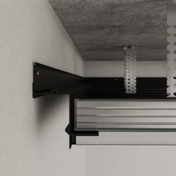 Shadow seam profile AST35 with LED lighting (black)
