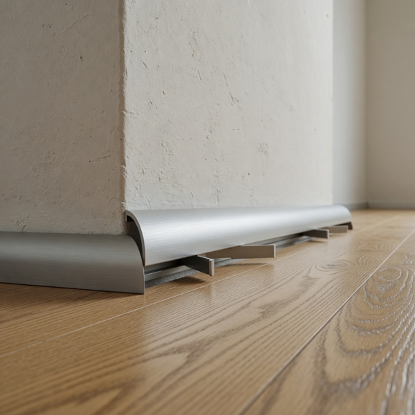 Aluminum Micro Skirting Board MPA013 13 mm (silver)