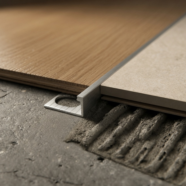 L-shaped tile profile 6 mm, anodized aluminum