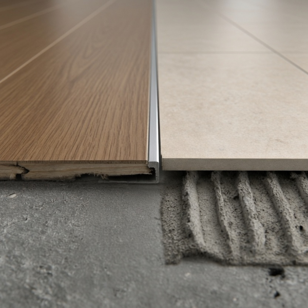 L-shaped tile profile 6 mm, anodized aluminum