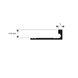 L-shaped tile profile 6 mm, anodized aluminum
