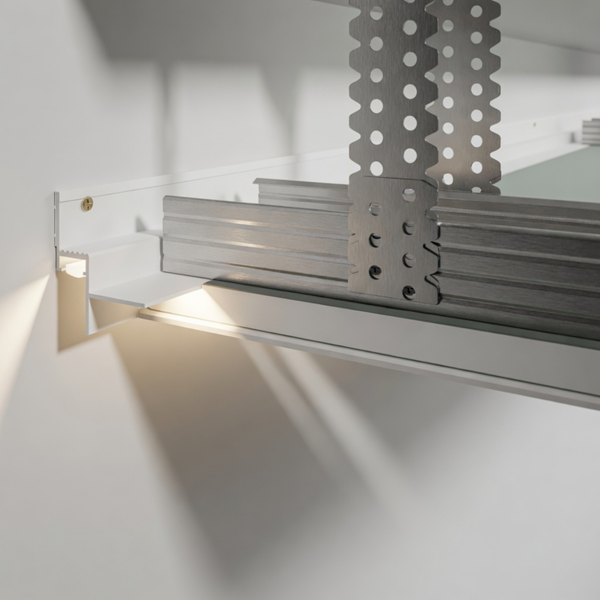 Профіль тіньового шва АСТ412 з LED-підсвіткою для ГКЛ 12,5мм (Білий) AST1412 фото