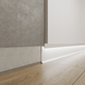 Aluminium flush-mounted skirting board 80mm (RAL)