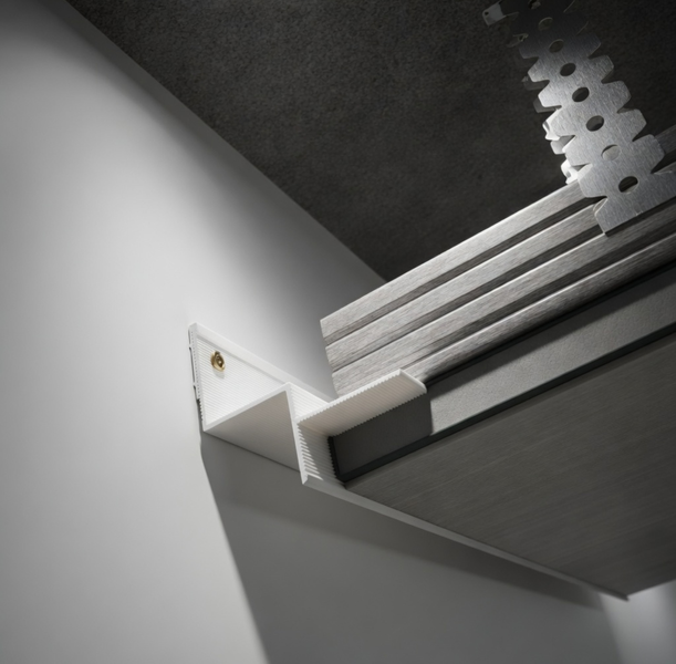 Aluminium ceiling shadow-gap profile AST202 (white)